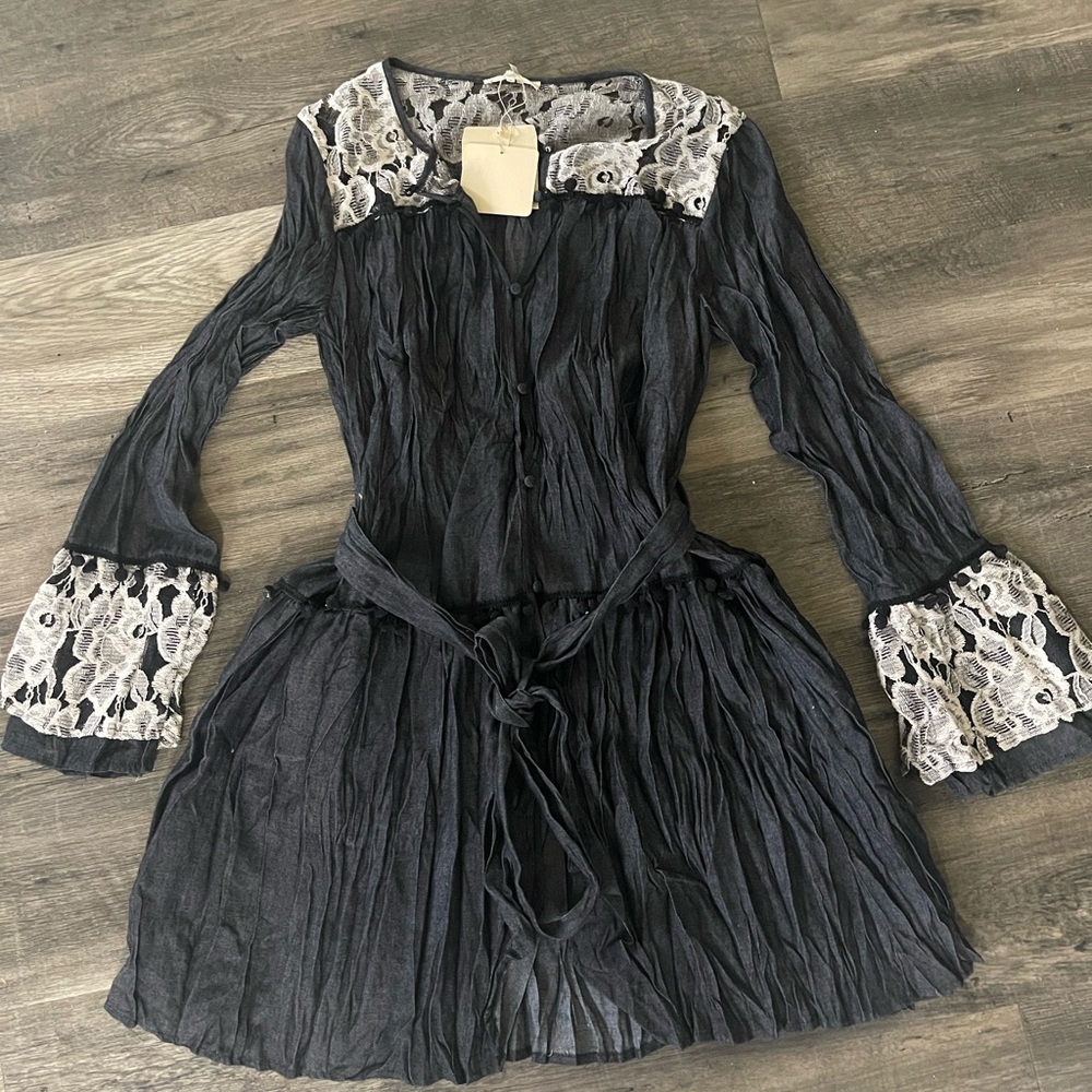 RYU Dress mini black lace sz M